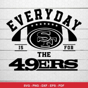 minimalist, vintage-inspired typography with a clean, monochrome look 49ers player SVG for Cricut and Silhouette