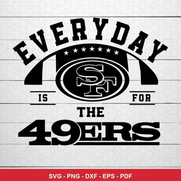 minimalist, vintage-inspired typography with a clean, monochrome look 49ers player SVG for Cricut and Silhouette