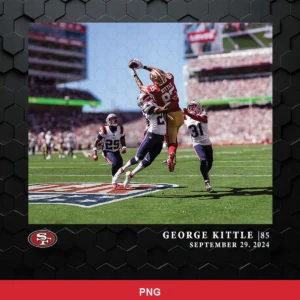 modern sports photography with a clean, professional overlay 49ers player SVG for Cricut and Silhouette
