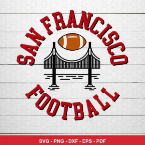 minimalist, modern with clean lines and simple shapes 49ers player SVG expressing team pride for Cricut and Silhouette