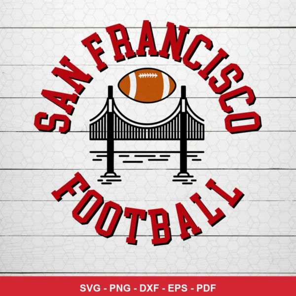 minimalist, modern with clean lines and simple shapes 49ers player SVG expressing team pride for Cricut and Silhouette