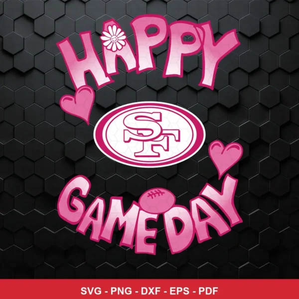 modern cartoon style with playful and cute elements 49ers player SVG expressing positive celebration for cutting machines