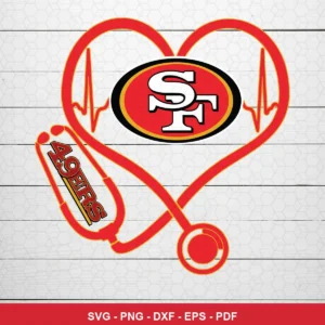 modern minimalistic with clean lines and simple shapes 49ers logo SVG for Cricut and Silhouette
