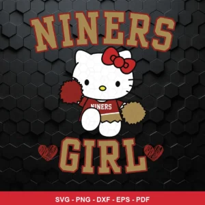 cartoon, cute, modern 49ers player SVG expressing team pride and cuteness for Cricut and Silhouette