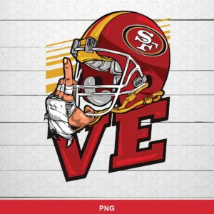 modern cartoon style with bold outlines and vibrant colors 49ers helmet SVG for Cricut and Silhouette