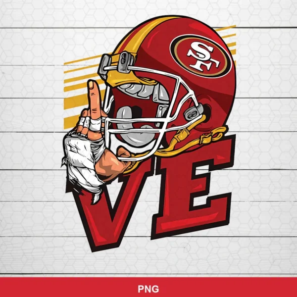 modern cartoon style with bold outlines and vibrant colors 49ers helmet SVG for Cricut and Silhouette