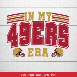 vintage collegiate style with bold block lettering and classic helmet icons vintage 49ers SVG for Cricut and Silhouette