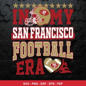 modern sports typography with bold, collegiate-style fonts and clean graphic elements 49ers player SVG for cutting machines