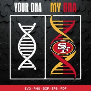 modern, minimalist, graphic with clean lines and bold colors 49ers player SVG for Cricut and Silhouette