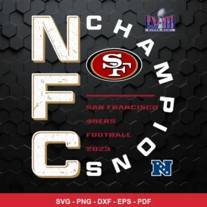 modern, clean, and minimalistic with a hexagonal textured background 49ers player SVG for Cricut and Silhouette