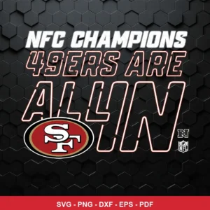 modern, clean typography with a subtle 3D effect on text 49ers player SVG featuring 49ers logo for Cricut and Silhouette