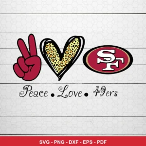 modern cartoon with playful and simple graphic elements 49ers player SVG for Cricut and Silhouette