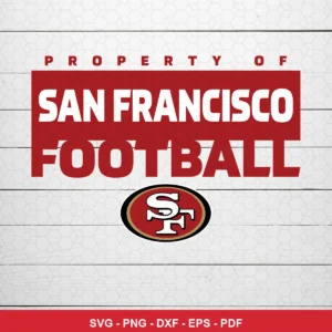 modern, clean, minimalistic with bold typography 49ers player SVG expressing team pride for Cricut and Silhouette