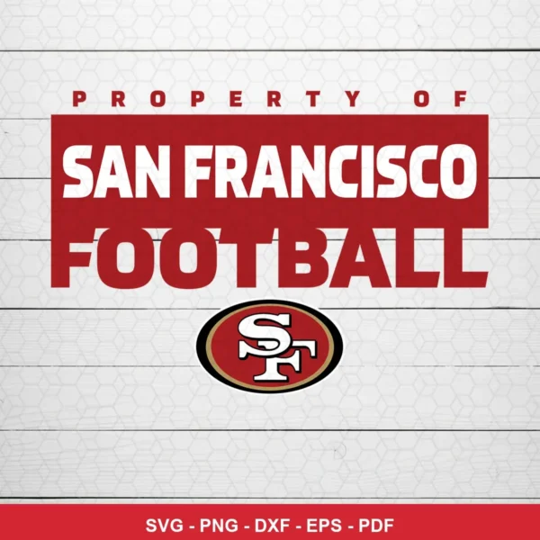 modern, clean, minimalistic with bold typography 49ers player SVG expressing team pride for Cricut and Silhouette