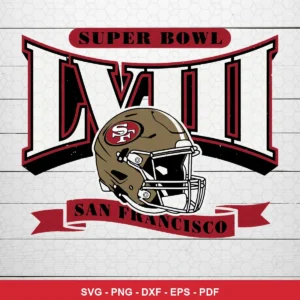 modern vintage with bold typography and a clean sports graphic 49ers helmet SVG for Cricut and Silhouette