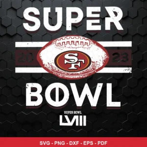 modern minimalist with sports branding elements 49ers logo SVG expressing neutral, celebratory for Cricut and Silhouette