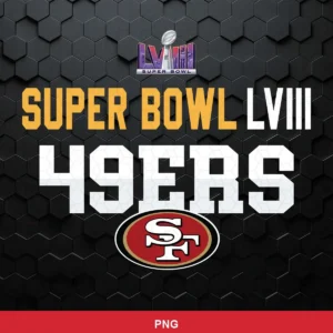 modern, clean, and bold typography with a subtle textured hexagonal background 49ers logo SVG for Cricut and Silhouette