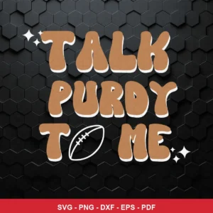 minimalist text-based with subtle football theme 49ers player SVG expressing playful/fan pride for Cricut and Silhouette
