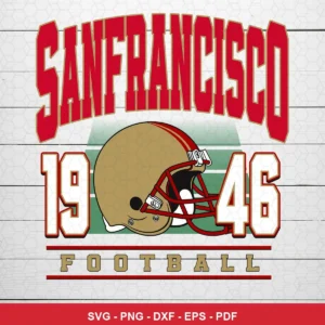 vintage, classic sports logo style vintage 49ers SVG expressing nostalgia, team pride for Cricut and Silhouette
