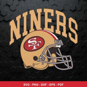 vintage, minimalist, classic sports logo style vintage 49ers SVG expressing team pride for Cricut and Silhouette