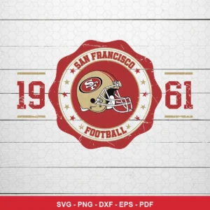 vintage, distressed badge style with classic typography vintage 49ers SVG for Cricut and Silhouette