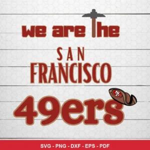 minimalist text-based with subtle graphic element 49ers player SVG expressing team pride for Cricut and Silhouette