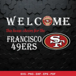 modern with clean typography and simple logo integration 49ers player SVG for Cricut and Silhouette