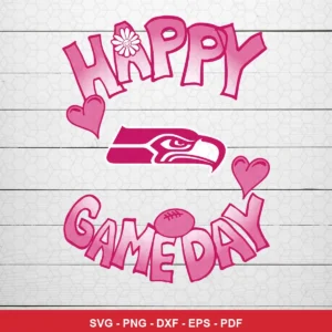 simple, modern, and cute cartoon style with playful typography Seahawks SVG for Cricut and Silhouette