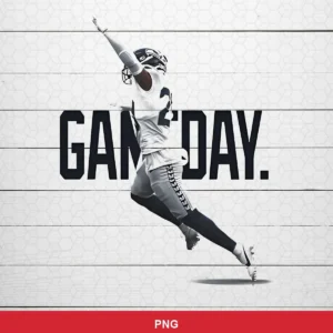 modern, realistic sports photography style with minimalistic background Seahawks player SVG for Cricut and Silhouette