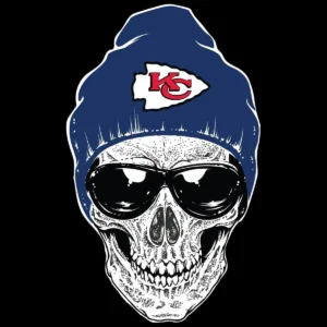 bold and edgy with a vintage twist Chiefs skull SVG design showing excitement and pride for Cricut and Silhouette cutting machines