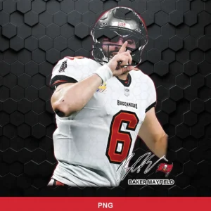 modern photographic with digital enhancement and hexagonal pattern overlay Nfl player SVG for Cricut and Silhouette