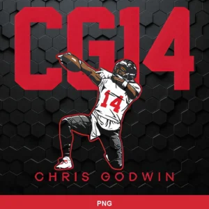 modern, stylized cartoon with bold outlines and a hexagonal textured background Nfl player SVG for Cricut and Silhouette