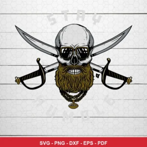 modern cartoon with edgy pirate/skull theme Nfl skull SVG expressing neutral, emblematic for Cricut and Silhouette