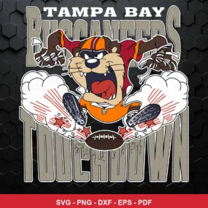 cartoon, bold, modern sports graphic Nfl SVG expressing celebration and team pride for Cricut and Silhouette
