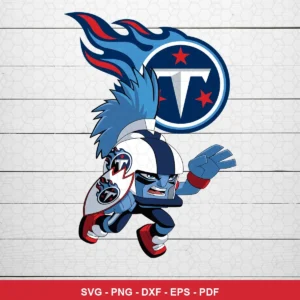 modern cartoon style with bold lines and dynamic pose Nfl logo SVG expressing team pride and energy for Cricut and Silhouette