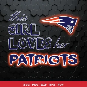 modern, clean typography-based design with team logo Patriots SVG expressing team pride and fandom for Cricut and Silhouette