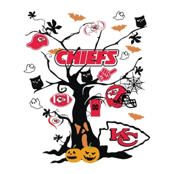 playful and bold with a Halloween theme Chiefs classic SVG design showing excitement and nostalgia for Cricut and Silhouette cutting machines