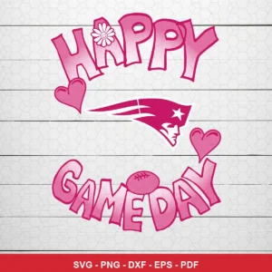 cartoon, playful, Valentine-themed Patriots SVG expressing celebration, positivity for Cricut and Silhouette