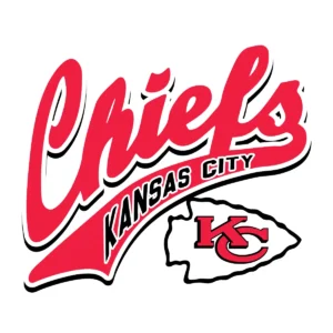 vintage and bold with a modern twist Chiefs logo SVG design showing excitement and pride for Cricut and Silhouette cutting machines