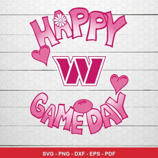 cartoon, playful, floral-themed Nfl SVG expressing positive, celebratory for Cricut and Silhouette