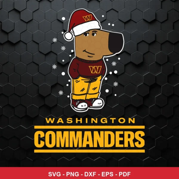 cartoon, modern mascot style with holiday theme Nfl mascot SVG for Cricut and Silhouette