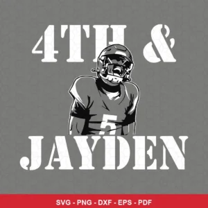 modern minimalist with stencil typography and monochrome illustration Nfl player SVG for Cricut and Silhouette