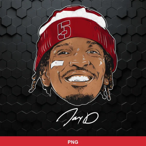 modern digital portrait with cartoon-like vector elements Nfl player SVG for Cricut and Silhouette