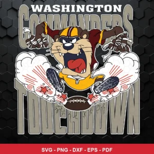 cartoon, bold, dynamic sports illustration Nfl SVG expressing excitement and celebration for Cricut and Silhouette