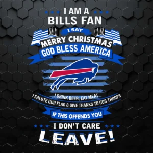 A Buffalo Bills Fan Merry Christmas God Bless America SVG