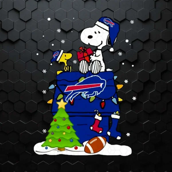 A Happy Christmas With Buffalo Bills Snoopy SVG