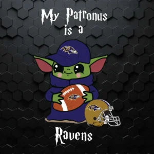 Baby Yoda My Patronus Is A Ravens SVG