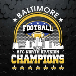 Baltimore Ravens 2023 Afc North Champions SVG