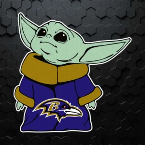 Baltimore Ravens Baby Yoda SVG Digital File Download
