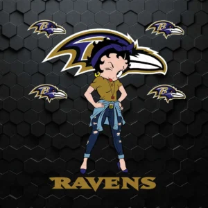 Baltimore Ravens Betty Boop SVG Ravens Glamour Girl SVG